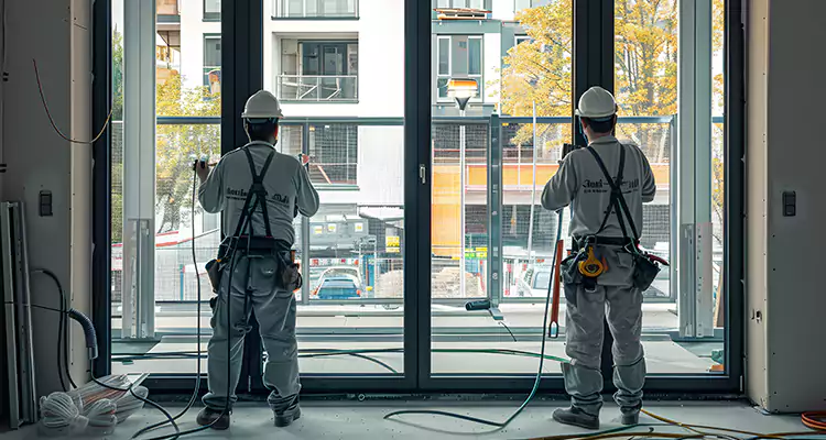 Patio Door Glass Replacement with Built-In Blinds in Oak Ridge, FL